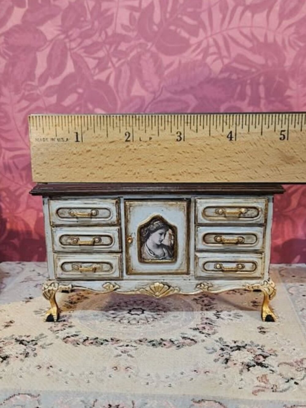 Dollhouse Miniature Buffet Artist Signed - Picture 10 of 10
